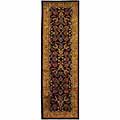 Classical Kerman Wool Navy/ Beige Rug (2'3 x 12')