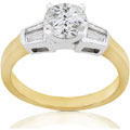 18k Gold 1 1/3ct TDW Certified Diamond Engagement Ring (D-H, VS-SI3)