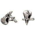 Gerald David Bauman Silver Vulture Cuff Links