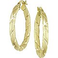 10k Yellow Gold Twisted Hoop Earrings