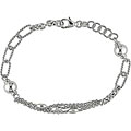 18k White Gold Multi-style Link Bracelet