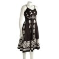 Pretty Pink Women's Black Tieback Woven Sundress