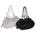 Adrienne Vittadini Woven Leather Drawstring Bag