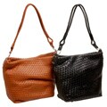 Adrienne Vittadini Woven Leather North South Hobo Bag