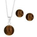 Sterling Silver Quartz Earrings and Pendant Set