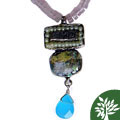Sterling Silver Oval Roman Glass Pendant (Israel)