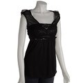 Miss Sixty Women's Black Sleeveless Poppy Shirt