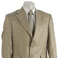 40 Savile Row Men's Taupe Windowpane Blazer