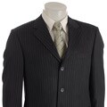 Wall Street Men's Navy Multistripe 3-button Suit
