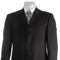 Claiborne Components Men's Black Wool Suit