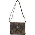 Fendi Small Zucca Canvas Zip Messenger Bag