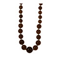 Sterling Silver Graduated Smokey Quartz Necklace