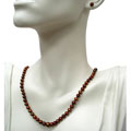 Brown Freshwater Pearl Necklace and Earrings Set