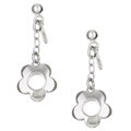 Sterling Silver Clover Drop Earrings