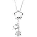 Sterling Silver Adjustable 18-inch Clover Necklace