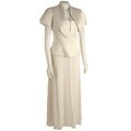 Patra Women's Brocade Chiffon Bolero Jacket Dress