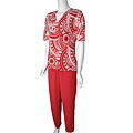 Adi Future Collection 2-piece Red Pant Suit Set