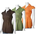 Cute Options Pleated Front Tie-back Top