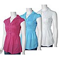 Cute Options Pleated Front Tie-back Top