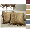 Thermal Damask 18-inch Tassel Fringe Throw Pillow Pair