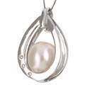 18k Gold South Sea Pearl and Diamond Necklace (12.75)