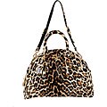Prada Large Leopard Calf Hair Bowler Bag