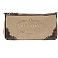 Prada Medium Logo Jacquard Canvas Cosmetic Case