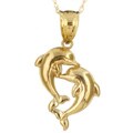 Chateau D' Argent 10k Yellow Gold Dolphin Necklace