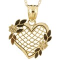 Chateau D' Argent 10k Yellow Gold Heart Necklace