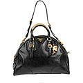 Prada Dark Green Leather Medium Bowler Handbag
