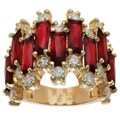 Charles Winston Simulated Ruby and CZ Ring