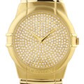 Croton Men's 23k Goldplated Pave Dial Quartz Watch