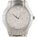 Croton Women's Stainless Steel Pave Dial Watch