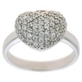 Charles Winston Pave Heart CZ Ring