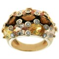 Charles Winston Yellow and Cognac CZ Ring