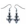 Pewter Fleur de Lis Earrings