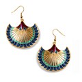 Pewter Egyptian Papyrus Earrings