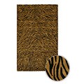 Hand-knotted Tiger New Zealand Wool Rug (2'6 x 7'6)
