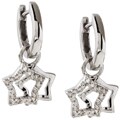 10k White Gold 1/8ct TDW Diamond Star Earrings