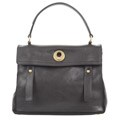 YSL Black Medium Leather Briefcase
