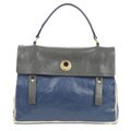 YSL Two-tone Large Leather Briefcase