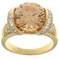 Charles Winston Sterling Silver Cognac CZ Ring