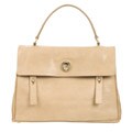 YSL Beige Large Leather Briefcase