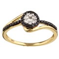 10k Gold 1/3ct TDW Black and White Diamond Ring