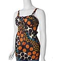 Real Clothing Co. Women's Dotted Print Tie Top