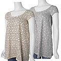 Energie Women's Printed Cap Sleeve Babydoll Top