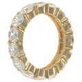 Charles Winston Goldtone Sterling Silver CZ Eternity Band