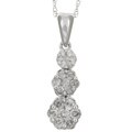 10k White Gold 1/2ct TDW Diamond Necklace (I-J, I3)