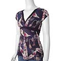 Moa Moa Women's Empire Waist Cap Sleeve Top