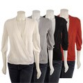 Renee C Women's 3/4-sleeve Wrap Cardigan